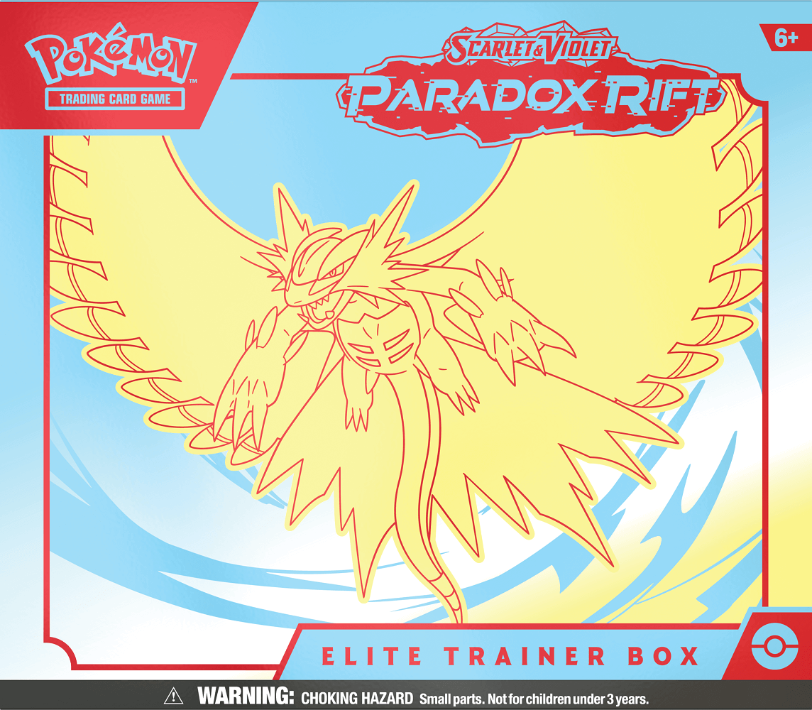 Pokemon Scarlet and Violet Paradox Rift Elite Trainer Box Roaring Moon