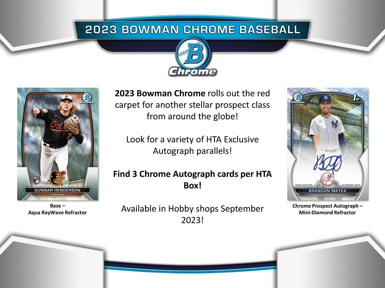 Brandon Mayea 2023 Bowman Chrome 1st Rookie On-Card Auto Card