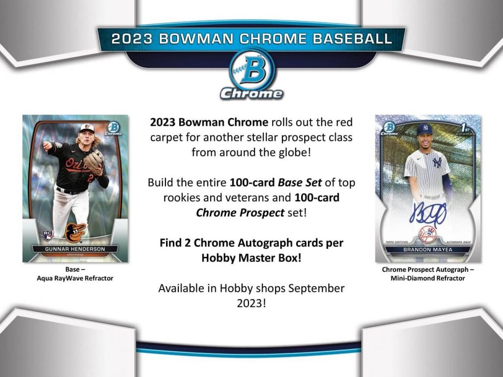 2023 Bowman Chrome Baseball Hobby Box CloutsnChara