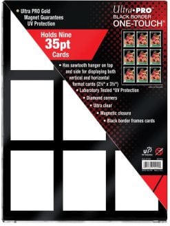 Ultra Pro 35pt 9-Card Black Border One Touch Magnetic Closure