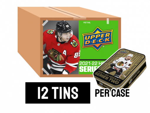 21-22 Upper Deck Series 2 Hockey Retail Tin Case - 12 tins per case