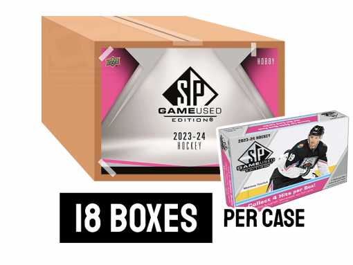23-24 Upper Deck SP Game Used Hobby Hockey Box Case - 18 boxes per case