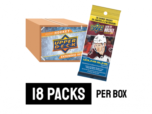 20-21 Upper Deck Extended Fat Pack Box - 18 packs per box
